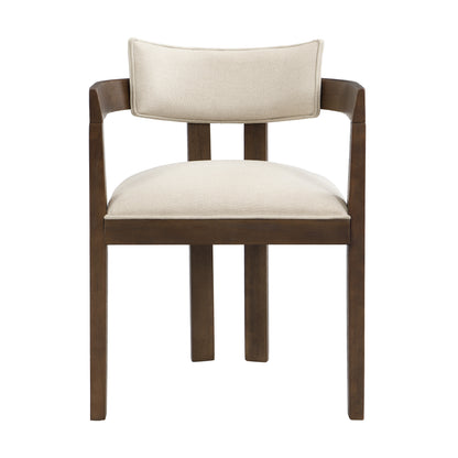 Celestia Modern Upholstered Dining Chairs With Armrest  Set of 2