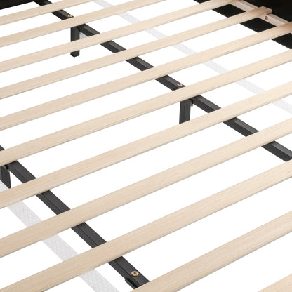 Maeve Upholstered Platform Bed with Two Removable Pillow Headboard