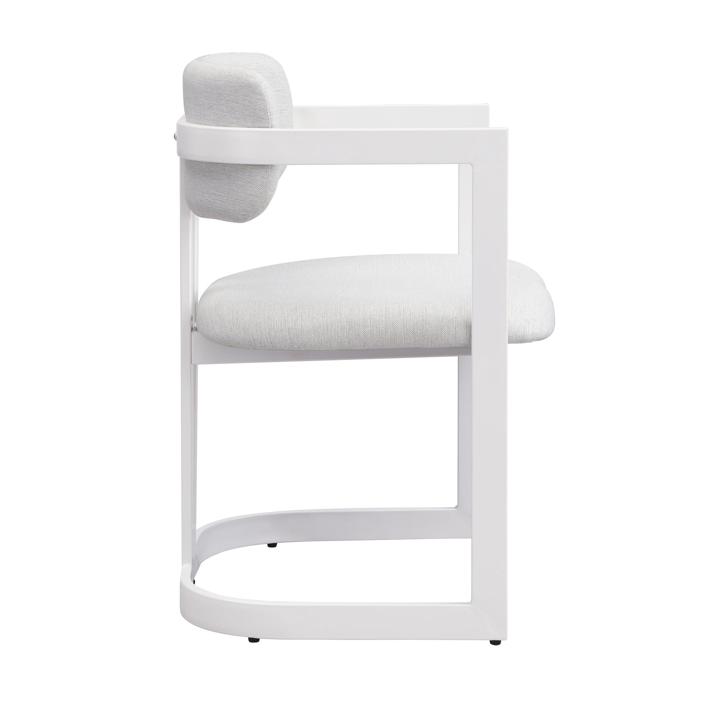 ‌Dashiell Upholstered Dining Chairs,Fabric Metal Frame Armchairs,Set of 2