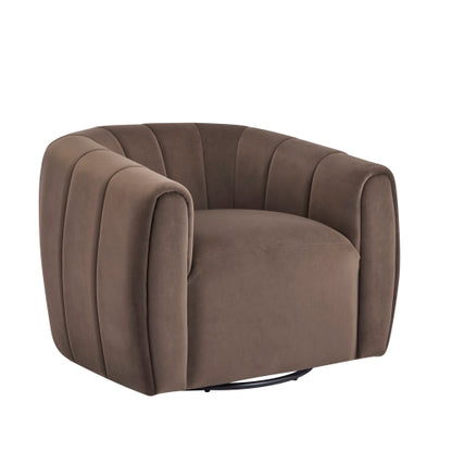 Chenial 360° Swivel Modern Velvet No-Assembly Armchair
