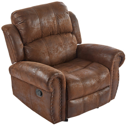 Isellen Suede Manual Glider Standard Recliner