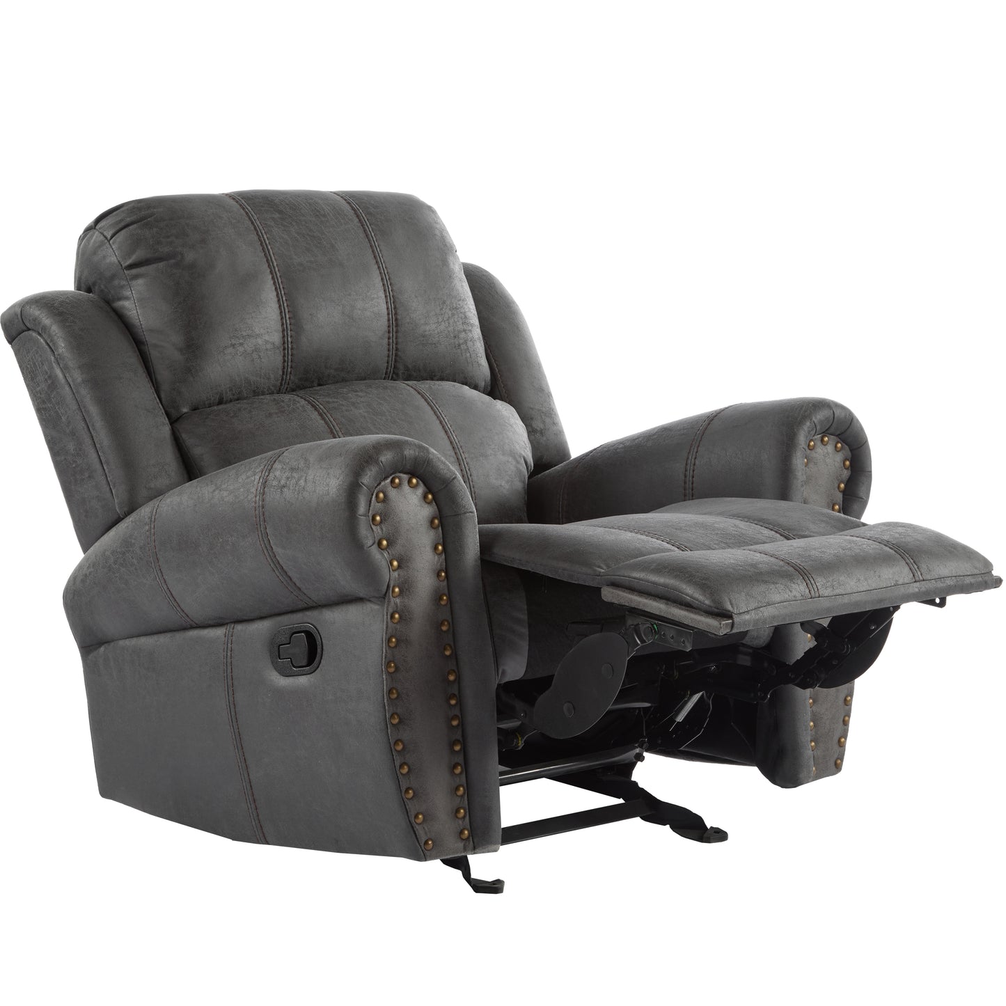 Isellen Suede Manual Glider Standard Recliner
