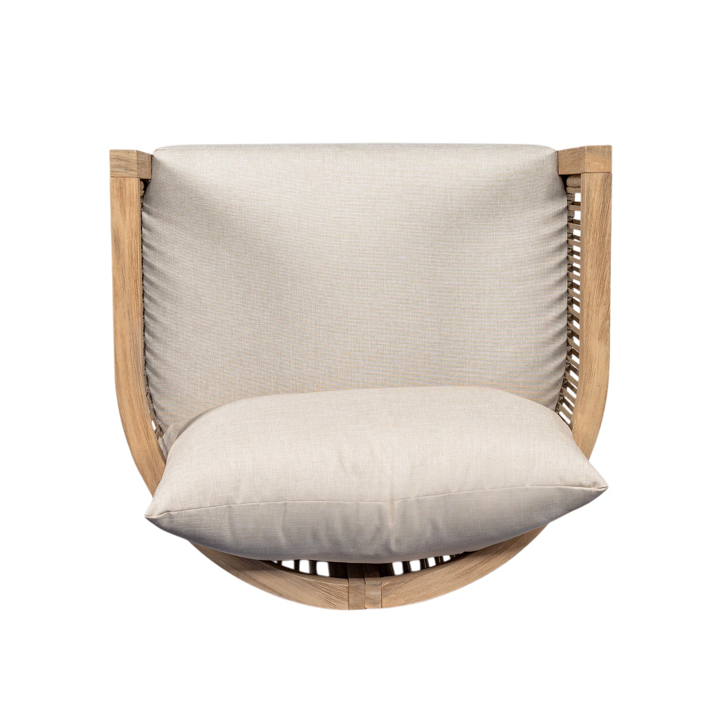 Maelrik Outdoor Acacia Wood Patio Chair with Cushions