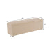 Daigojo Simple White Long Ottoman, Practical Furniture for Living Room and Bedroom