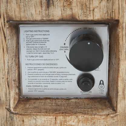 Morvyn Outdoor Fire Pit & Side Table Set – 30, 000BTU Propane Fire Pit + 16x20" Tank Holder,Brown