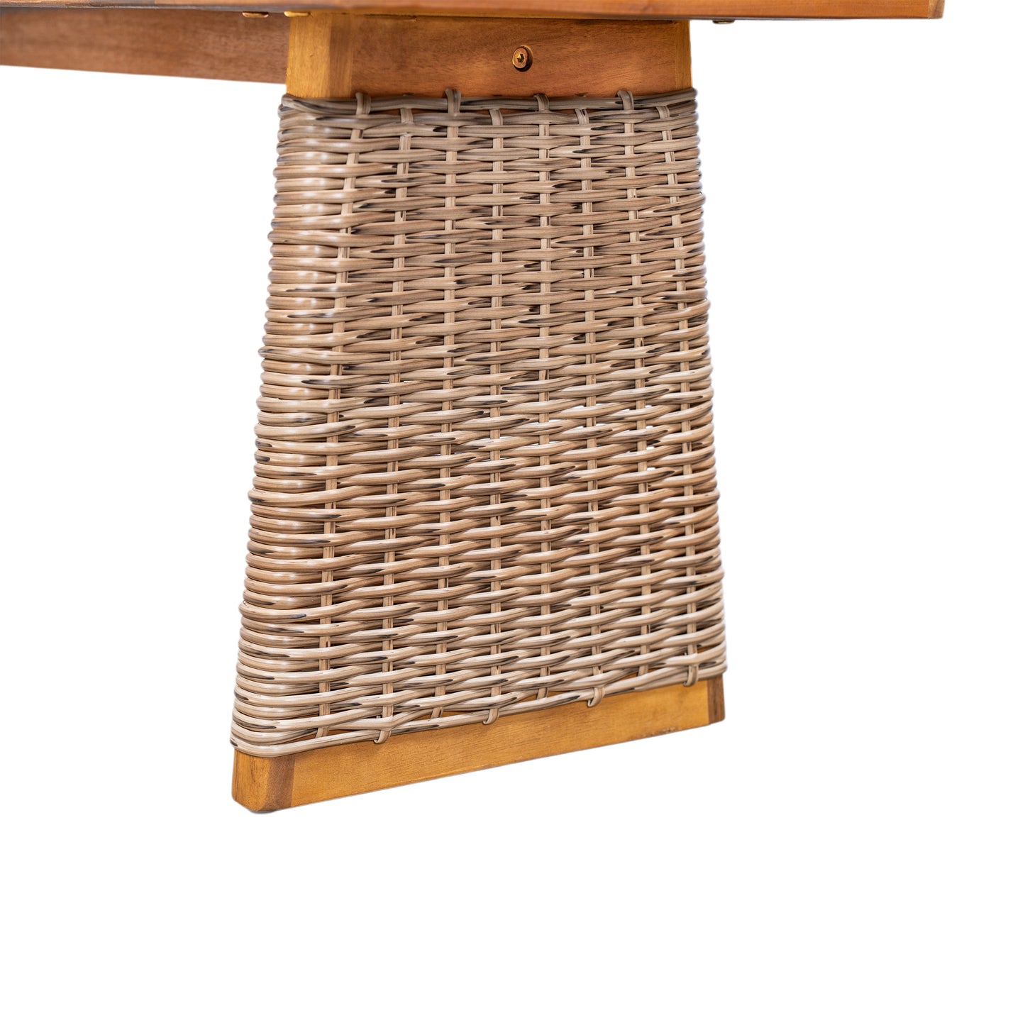 Vireor Outdoor Acacia Wood Bench, Southeast Asian charm