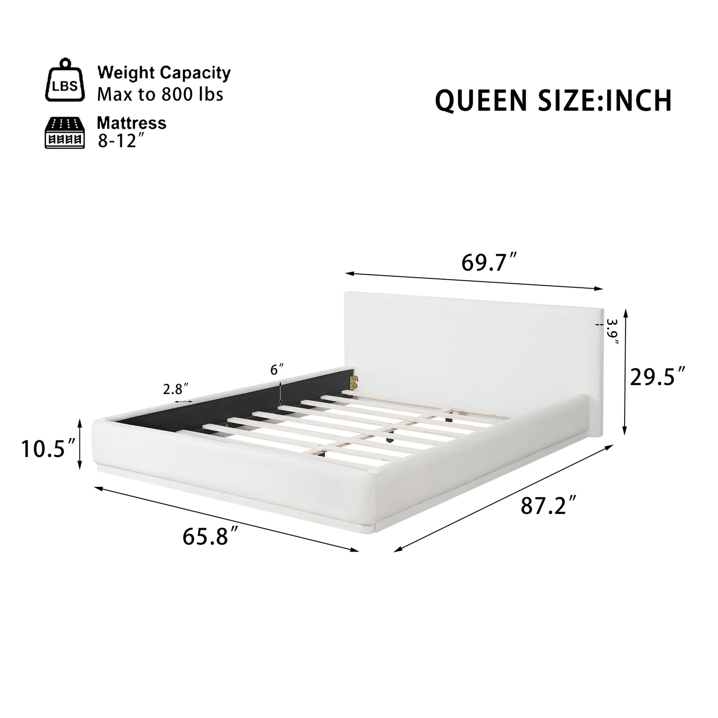 Aurelian Luxurious Soft and Comfortable Upholstered Bed