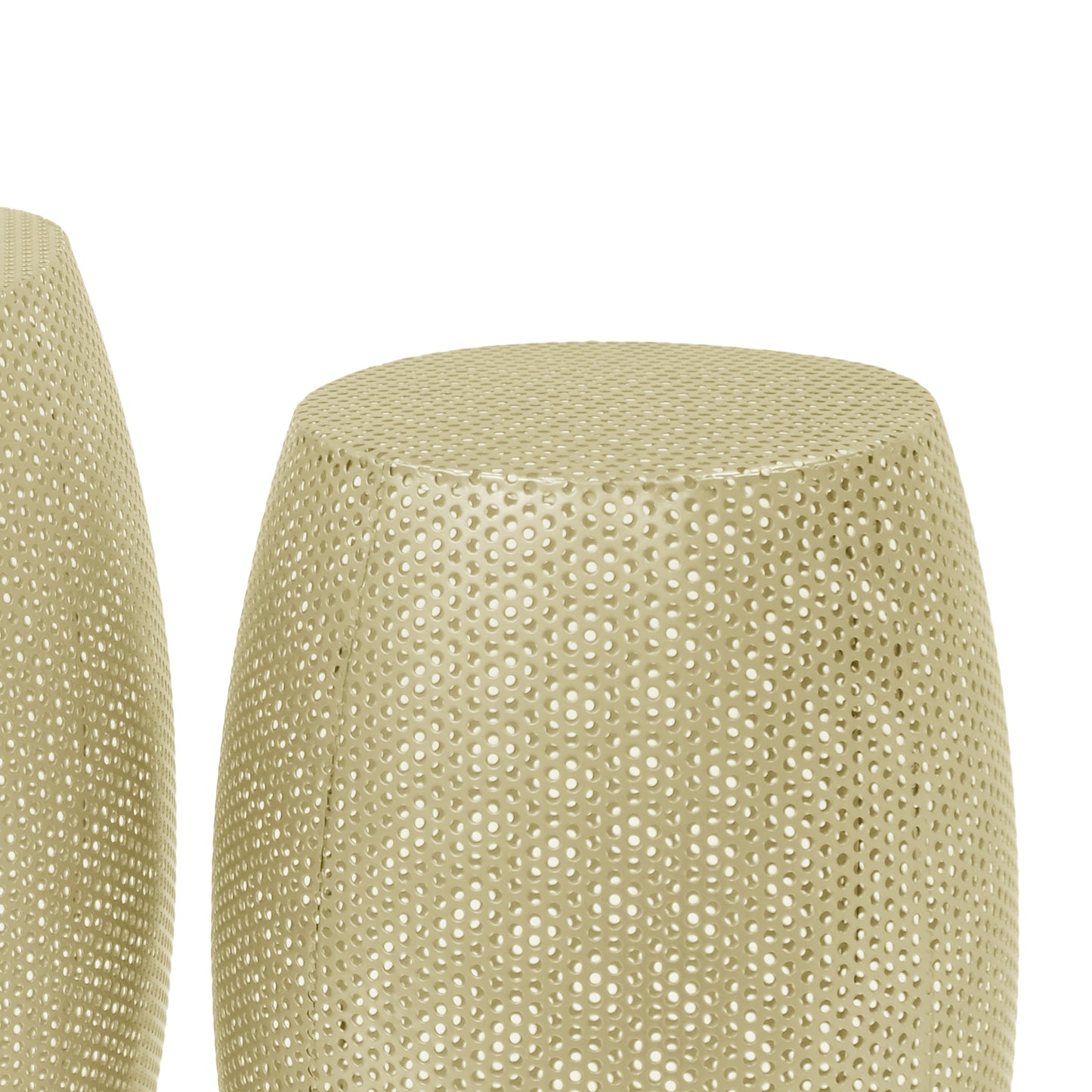 Grandoer Round Metal Hollow Side Table Set