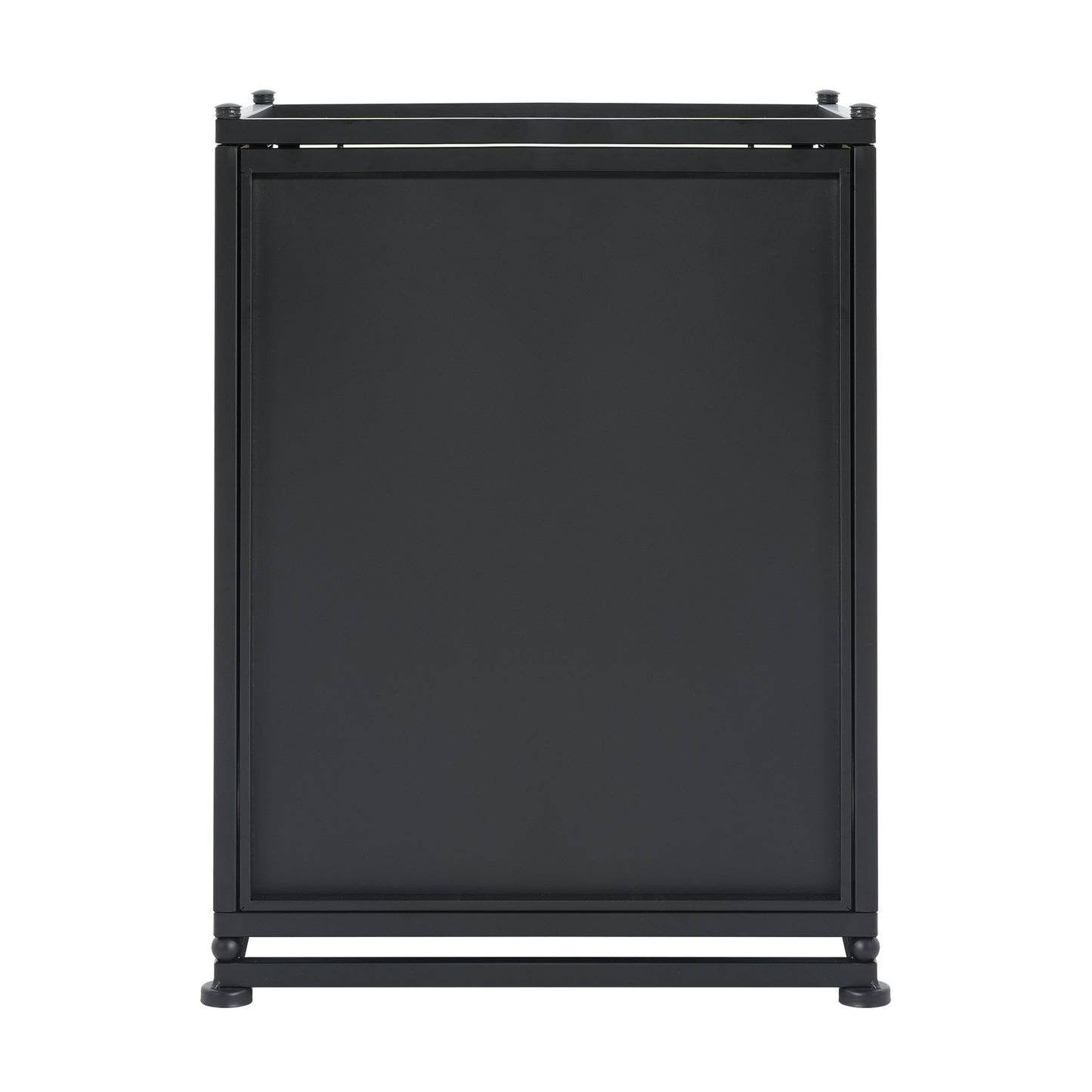 Lecanto Outdoor Metal Tank Holder Side Table, Matte Black