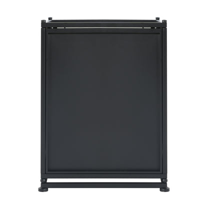 Lecanto Outdoor Metal Tank Holder Side Table, Matte Black