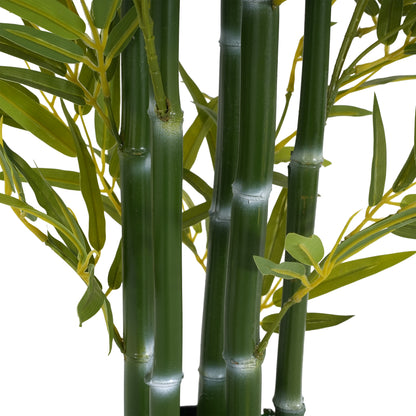 Azalon 5' Artificial Bamboo with Black Plastic Pot, Set of 2