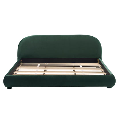 Calla Dark Green Velvet Soft Bed: Light Luxury Texture, Adding a High-end Atmosphere to Bedroom