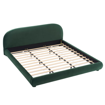 Calla Dark Green Velvet Soft Bed: Light Luxury Texture, Adding a High-end Atmosphere to Bedroom