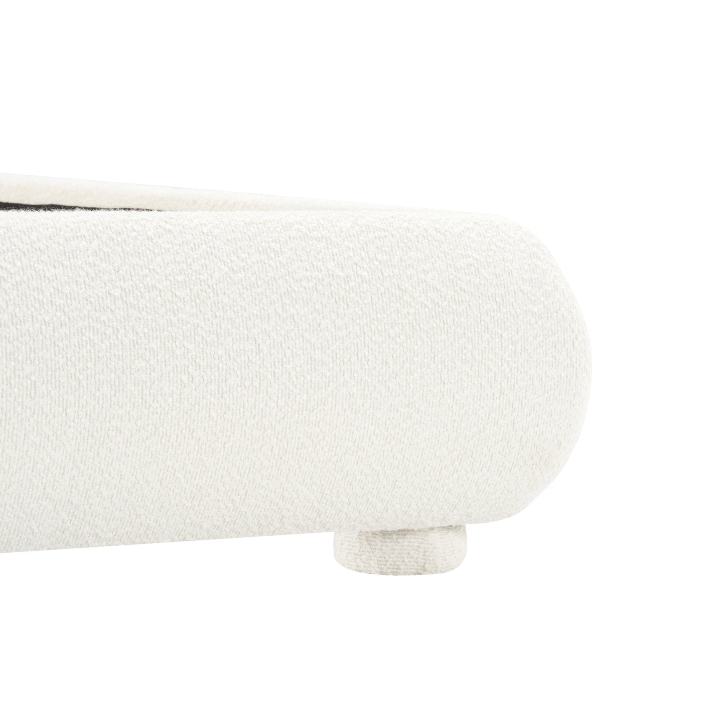 Calla Cream Style Fabric Upholstered Bed, Simple Modern Bedroom Double Bed
