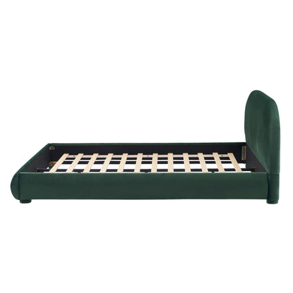 Calla Dark Green Velvet Soft Bed: Light Luxury Texture, Adding a High-end Atmosphere to Bedroom