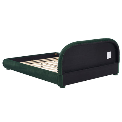 Calla Dark Green Velvet Soft Bed: Light Luxury Texture, Adding a High-end Atmosphere to Bedroom