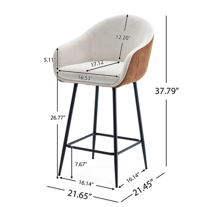 Sierrae Upholstered Counter Stools with Footrest