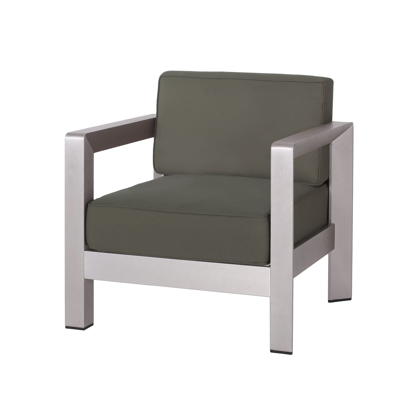 Alec Outdoor Aluminum Club Chair with Cushions