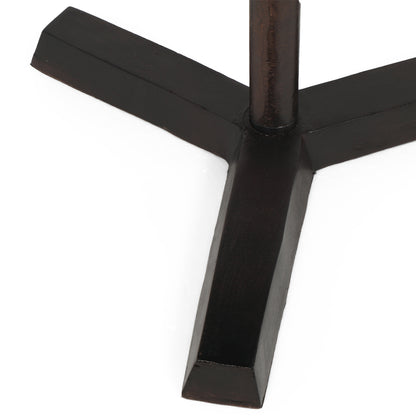 Forgey Industrial Handcrafted Aluminum Elliptical Side Table, Raw Bronze