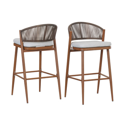 Sylvester 30.25 in. Outdoor Patio Barstools,Set of 2