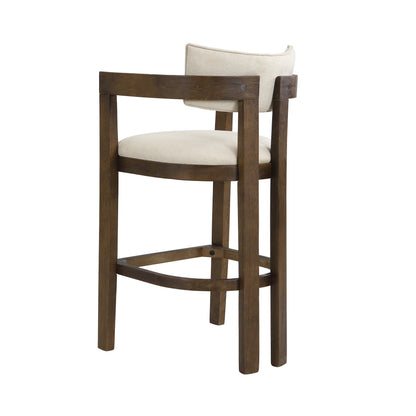 Thorn 30" Wooden Frame and Upholstered barstool with arm and back,Set of 2