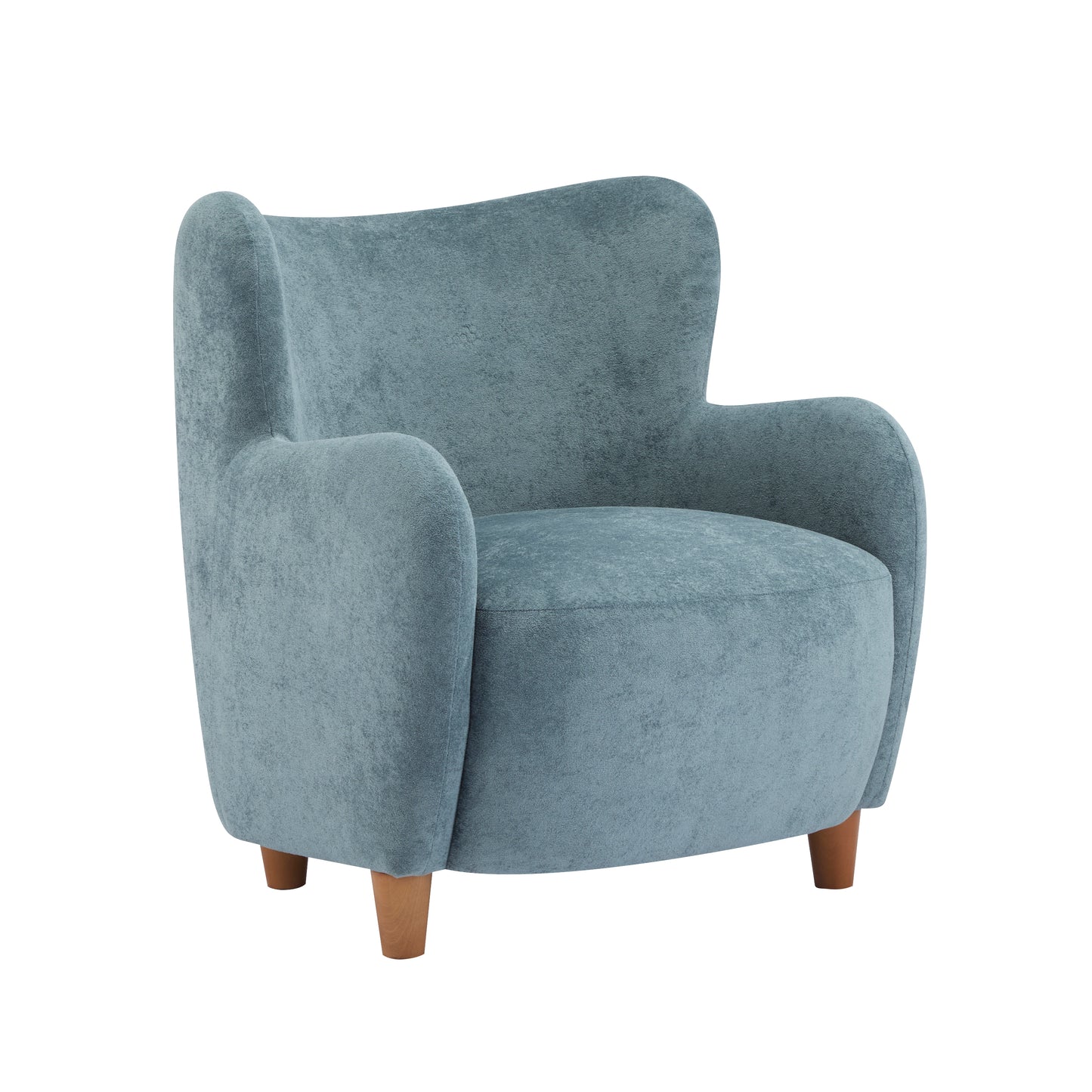 Zoe Fabric Wingback Accent Chairs Single Sofa