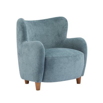 Zoe Fabric Wingback Accent Chairs Single Sofa