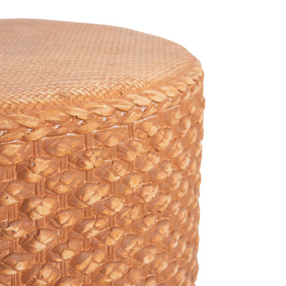 Evier Outdoor Patio Round MGO Side Table, Brown