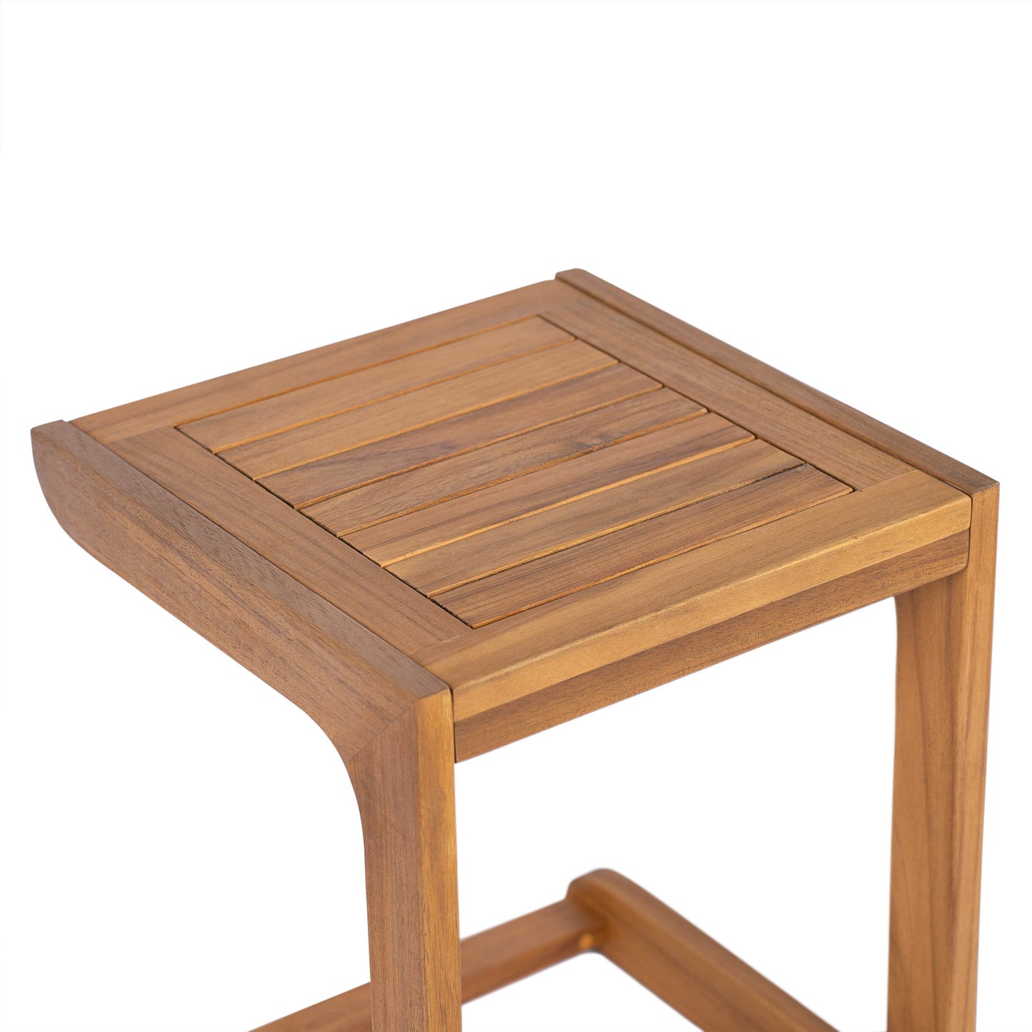 Ashwell C-shaped Acacia Wood Side Table