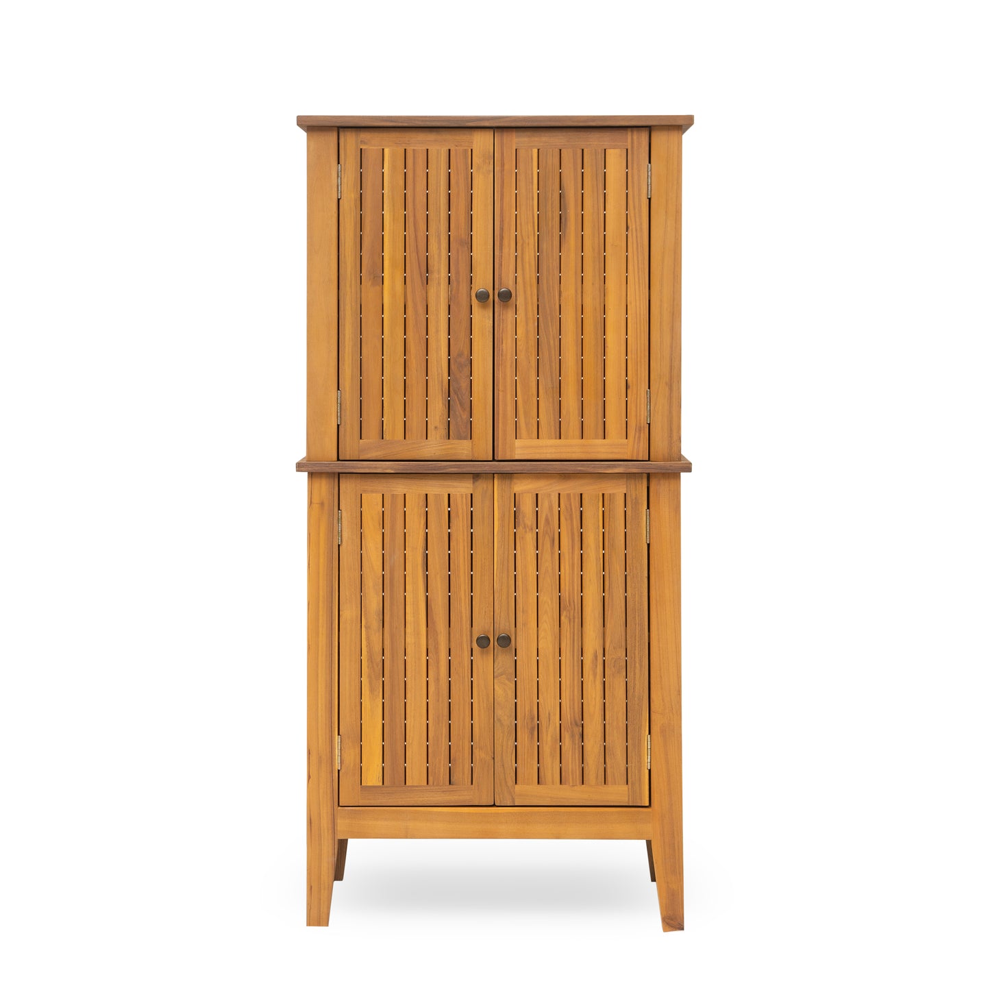 Eirion Outdoor Patio Storage Cabinet, Acacia Wood