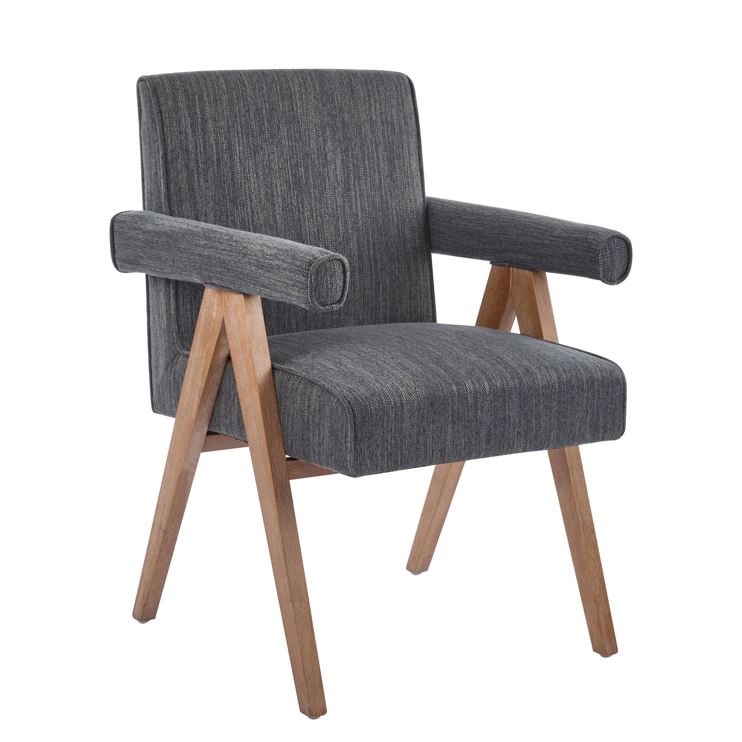 Soliner Indoor Fabric Solid Wood Dining Chair,Set of 2
