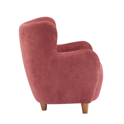 Zoe Fabric Wingback Accent Chairs Single Sofa
