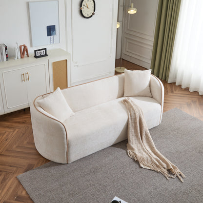 Coralna 82" Curved Sofa,3-Seater,Living Rooms,Bedrooms,Apartment Office