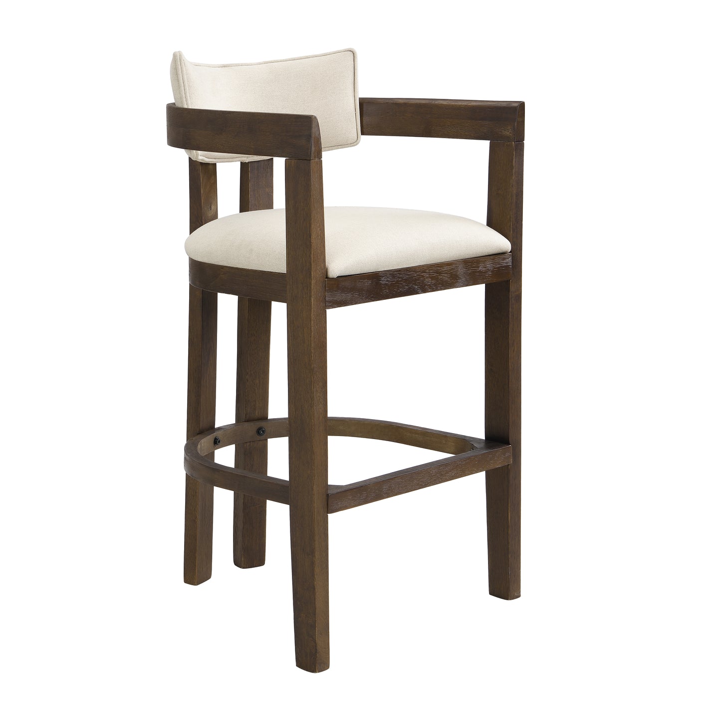 Thorn 30" Wooden Frame and Upholstered barstool with arm and back,Set of 2