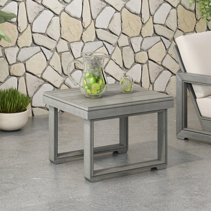 Andrae Outdoor Acacia Wood Side Table