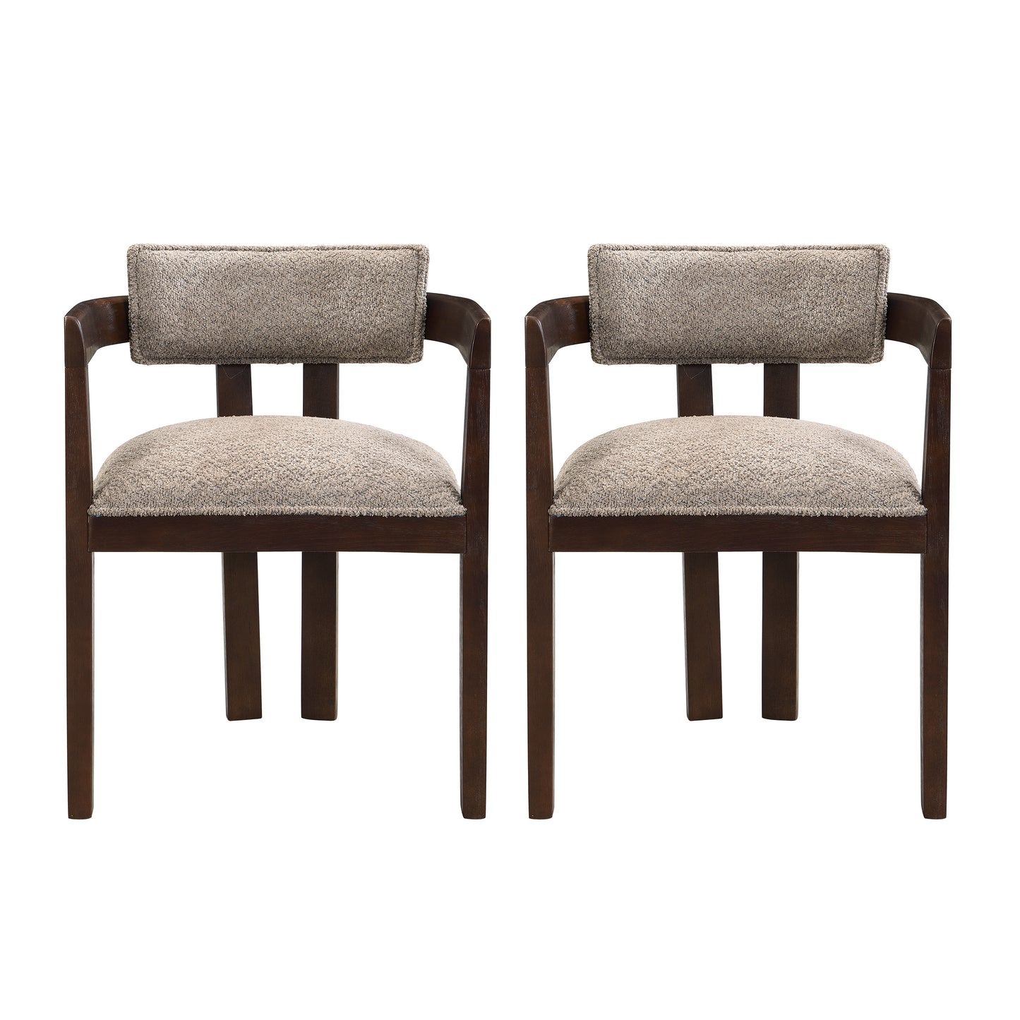 Celestia Modern Upholstered Dining Chairs With Armrest  Set of 2