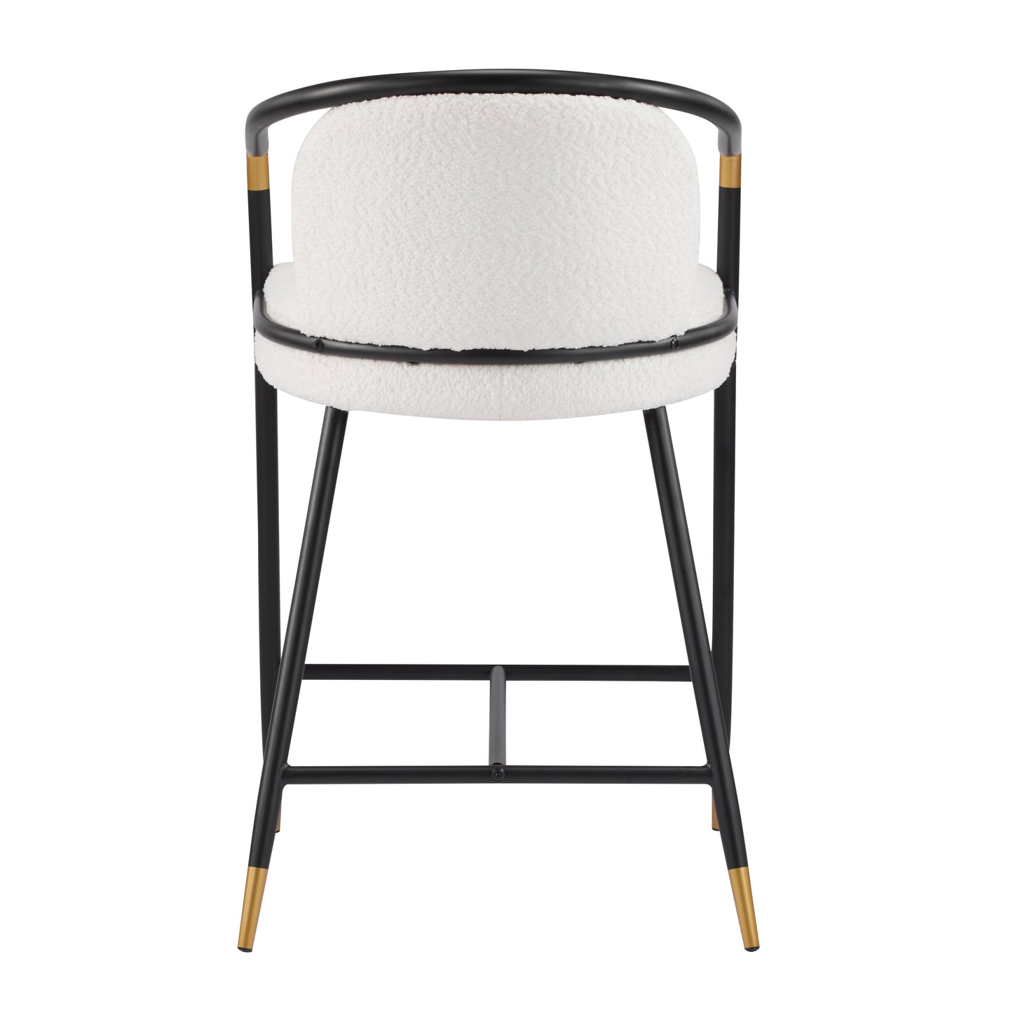 Marovian 26" H Upholstered Counter Stool with Metal Frame