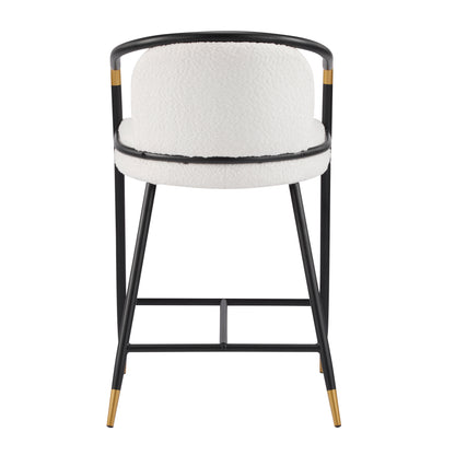 Marovian 26" H Upholstered Counter Stool with Metal Frame