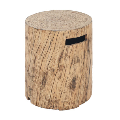 Morvyn Outdoor Fire Pit & Side Table Set – 30, 000BTU Propane Fire Pit + 16x20" Tank Holder,Brown