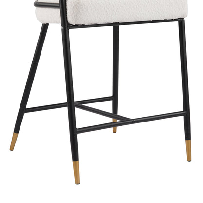 Marovian 26" H Upholstered Counter Stool with Metal Frame