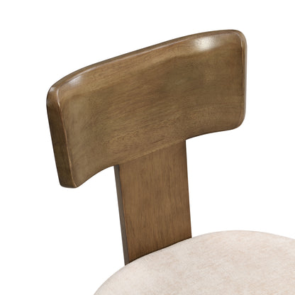 Dinrele Upholstered Fabric Dining Chairs Set of 2