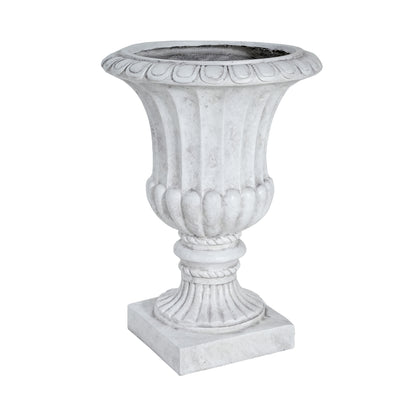 Alder Outdoor Magnesium Oxide Garden Urn Planter, Antique White