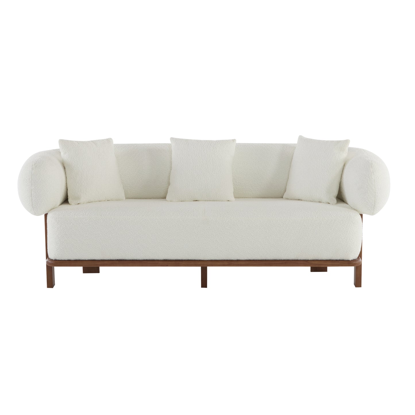 Warder Modern Round Arm Curved Soft Sofa