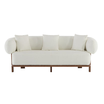 Warder Modern Round Arm Curved Soft Sofa