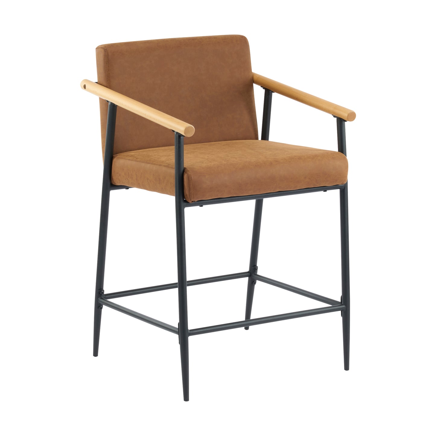 Hethlet Counter Stool with Iron Frame-Set of 2