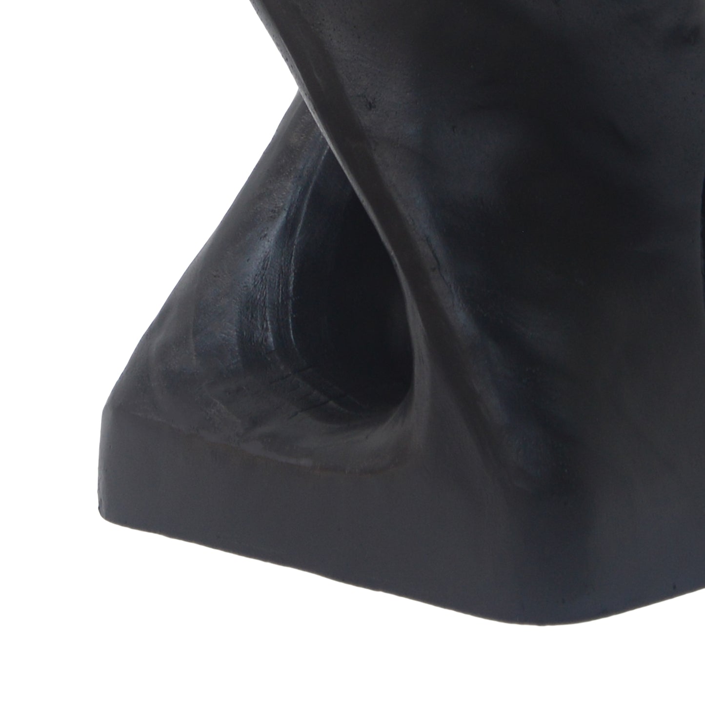 Woanar MGO Twist Shape Side Table, Wood-like texture