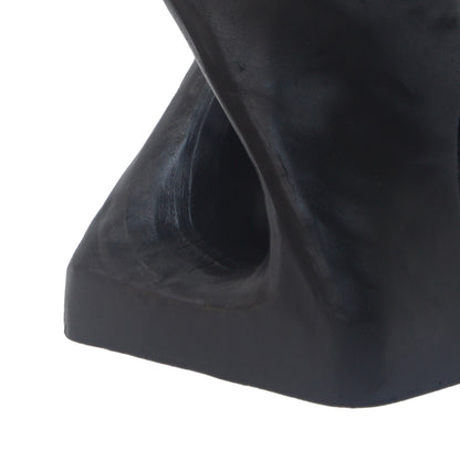 Woanar MGO Twist Shape Side Table, Wood-like texture