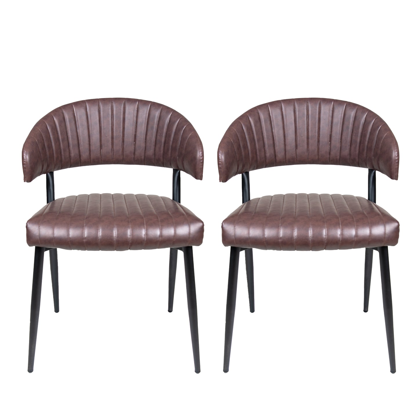 Brama Faux Leather Upholstered Dining Chair (Set of 2)
