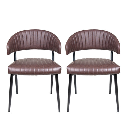 Brama Faux Leather Upholstered Dining Chair (Set of 2)