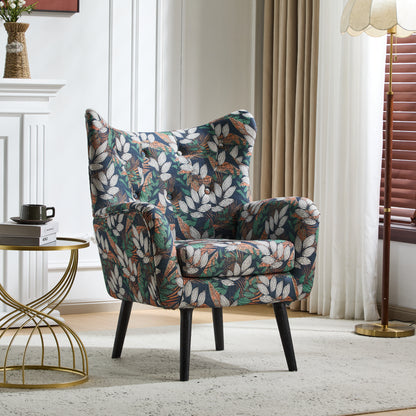 Button Tufted Style Wingback Arm Chair